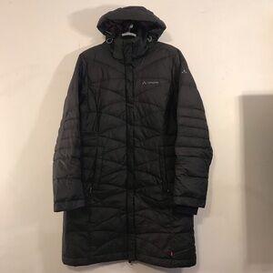 Vaude Black Hooded Puffer Coat